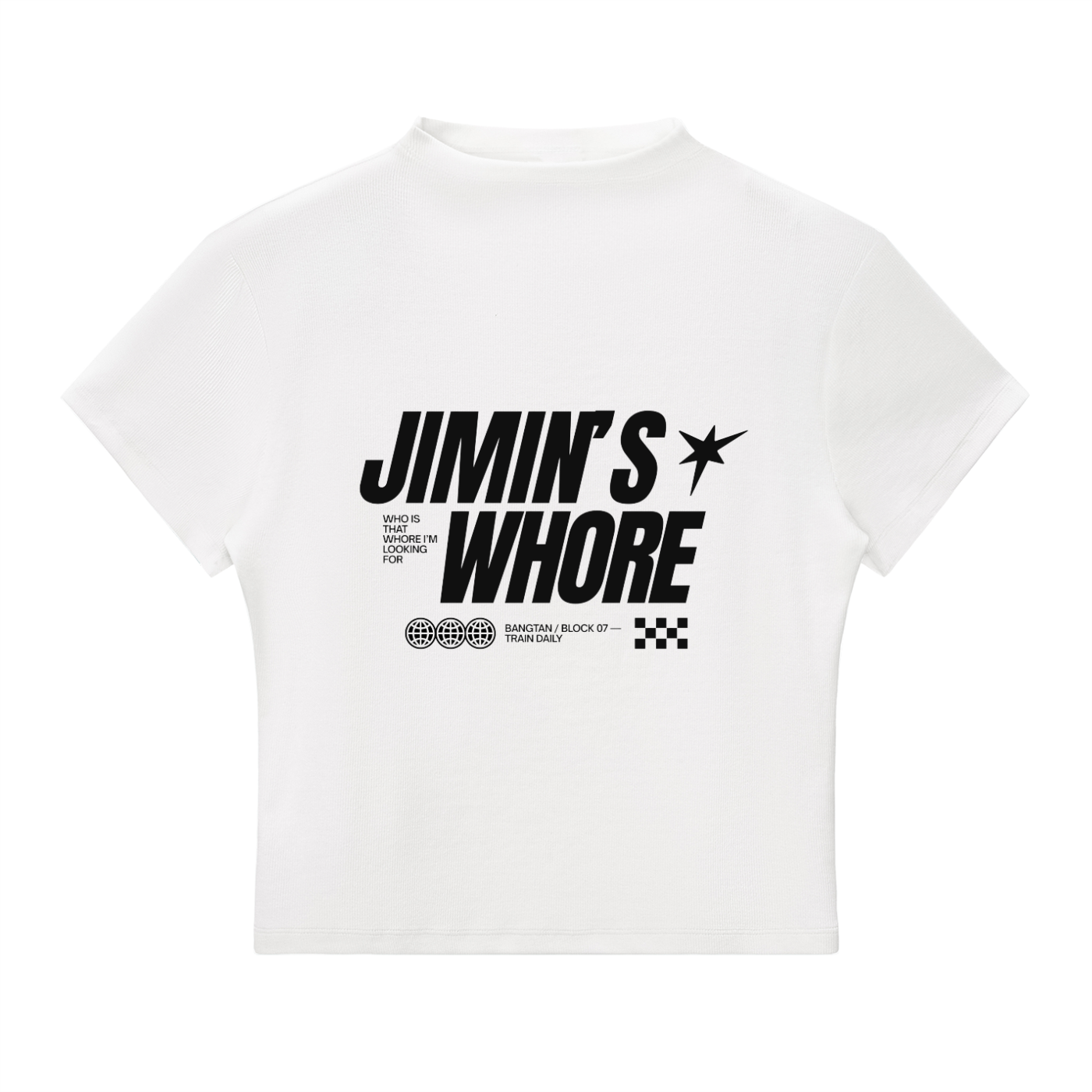 Jimin’s Whore Mock Neck T-Shirt