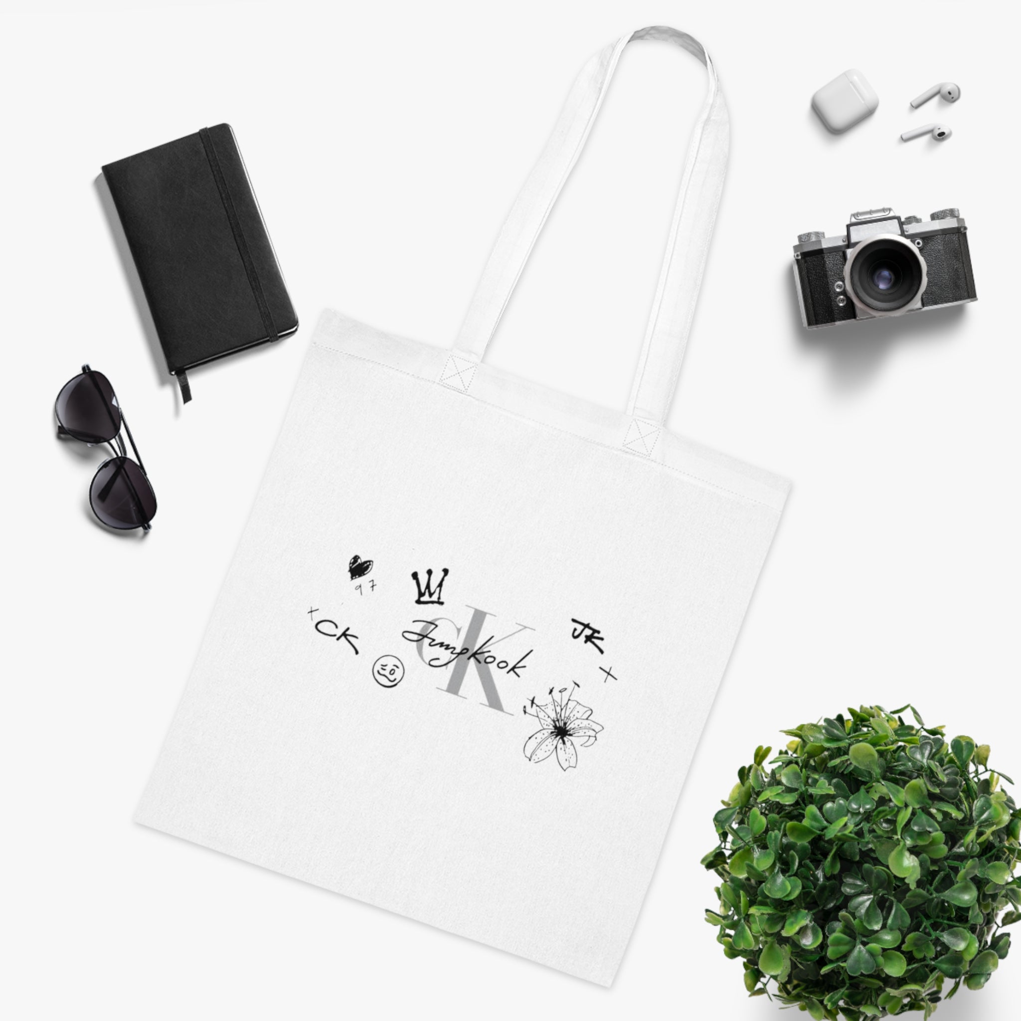 Jungkook and Calvin Klein Tote bag (White)