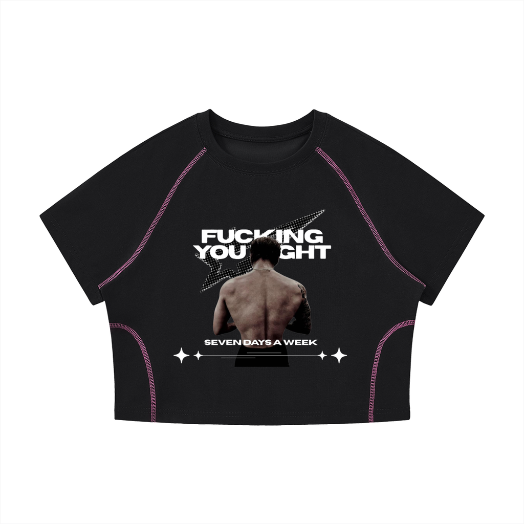 Seven days a week Crop T-Shirt