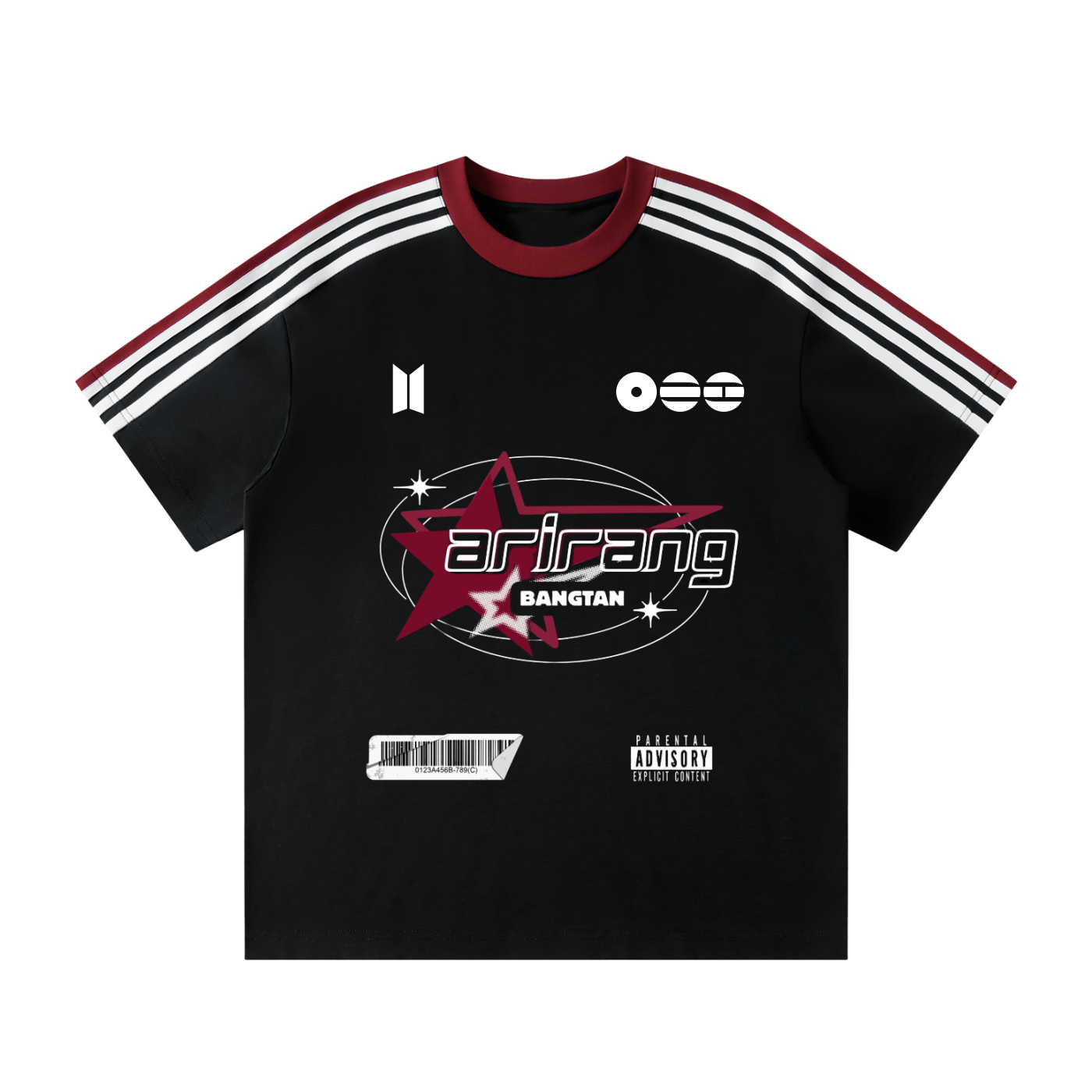 BTS Unisex Colorblock Striped T-Shirt