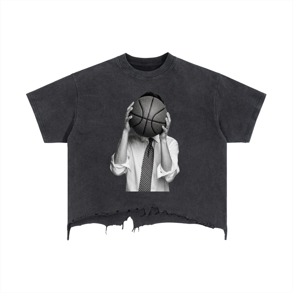 BTS ARIRANG S/S Boxy Distressed
Hem T-Shirt (Suga)