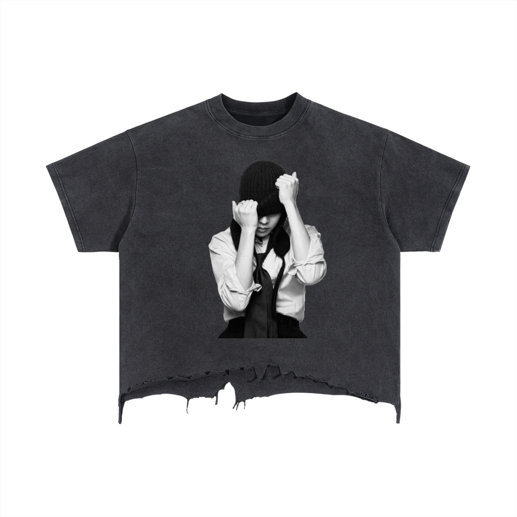 BTS ARIRANG S/S Boxy Distressed
Hem T-Shirt (J-Hope)