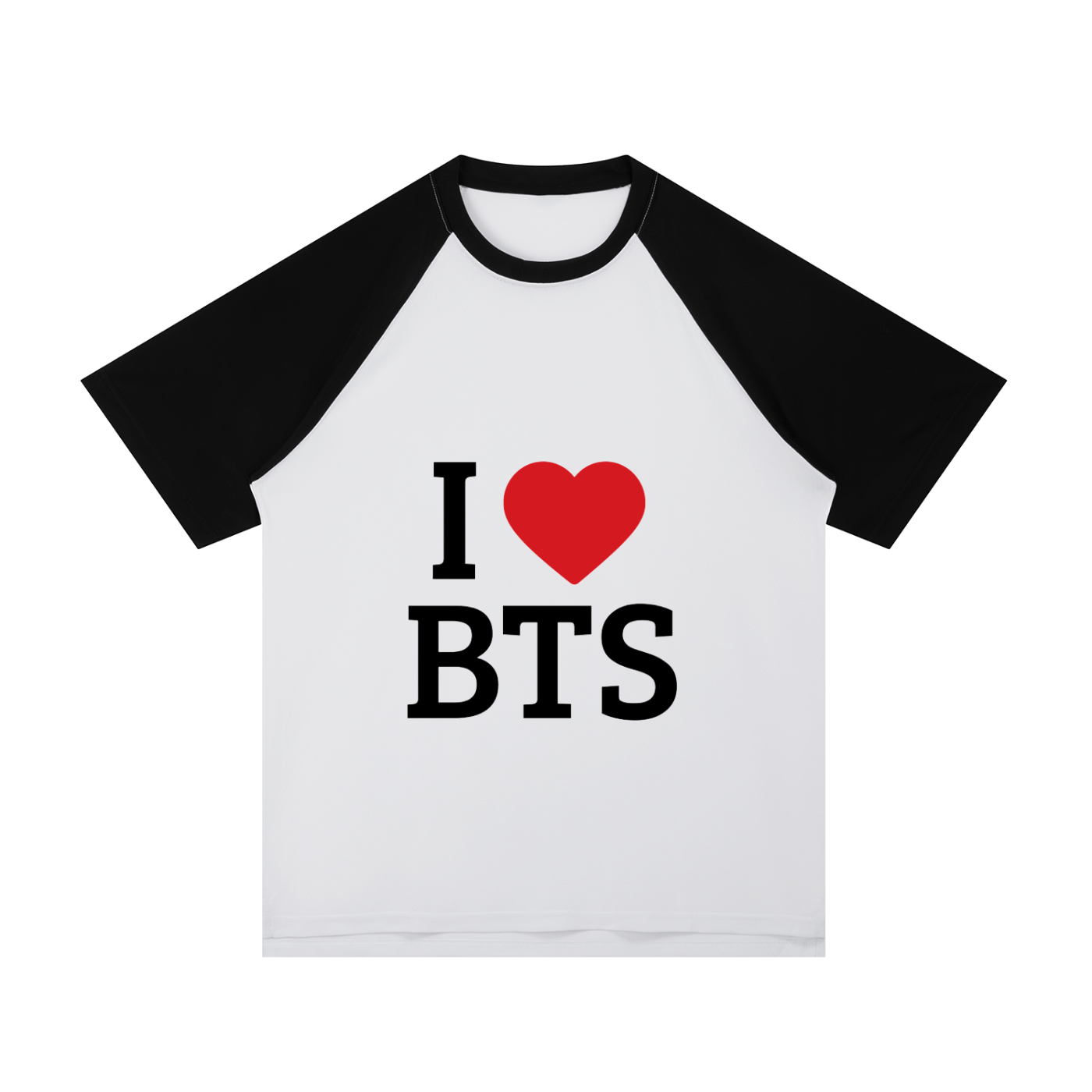 I love BTS Raglan Sleeve T-Shirt