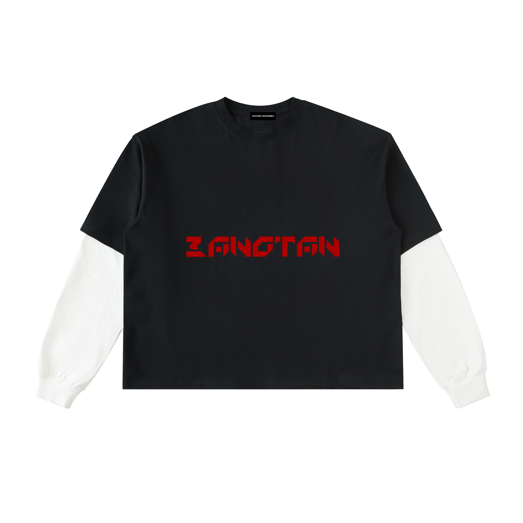 BTS World tour Layered Contrast Sleeve Cotton T-Shirt