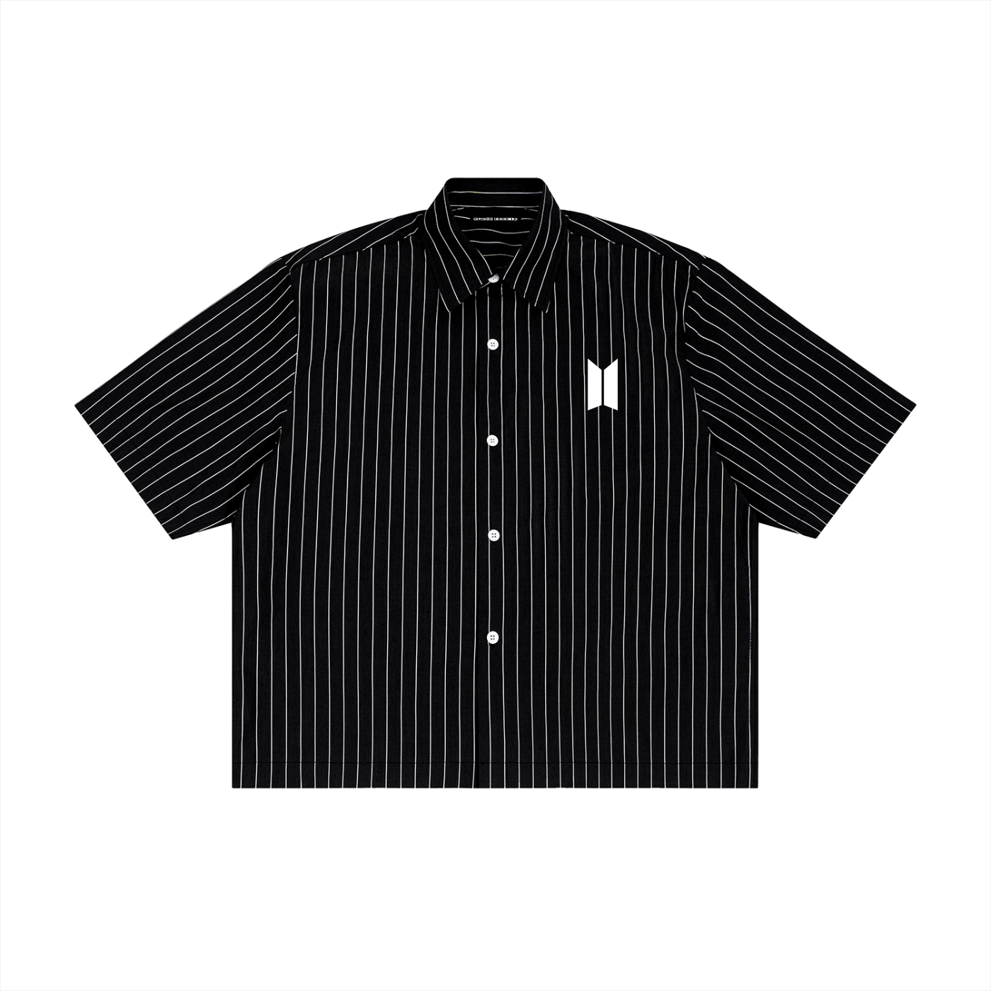 Unisex Striped Boxy Button-Up Shirt