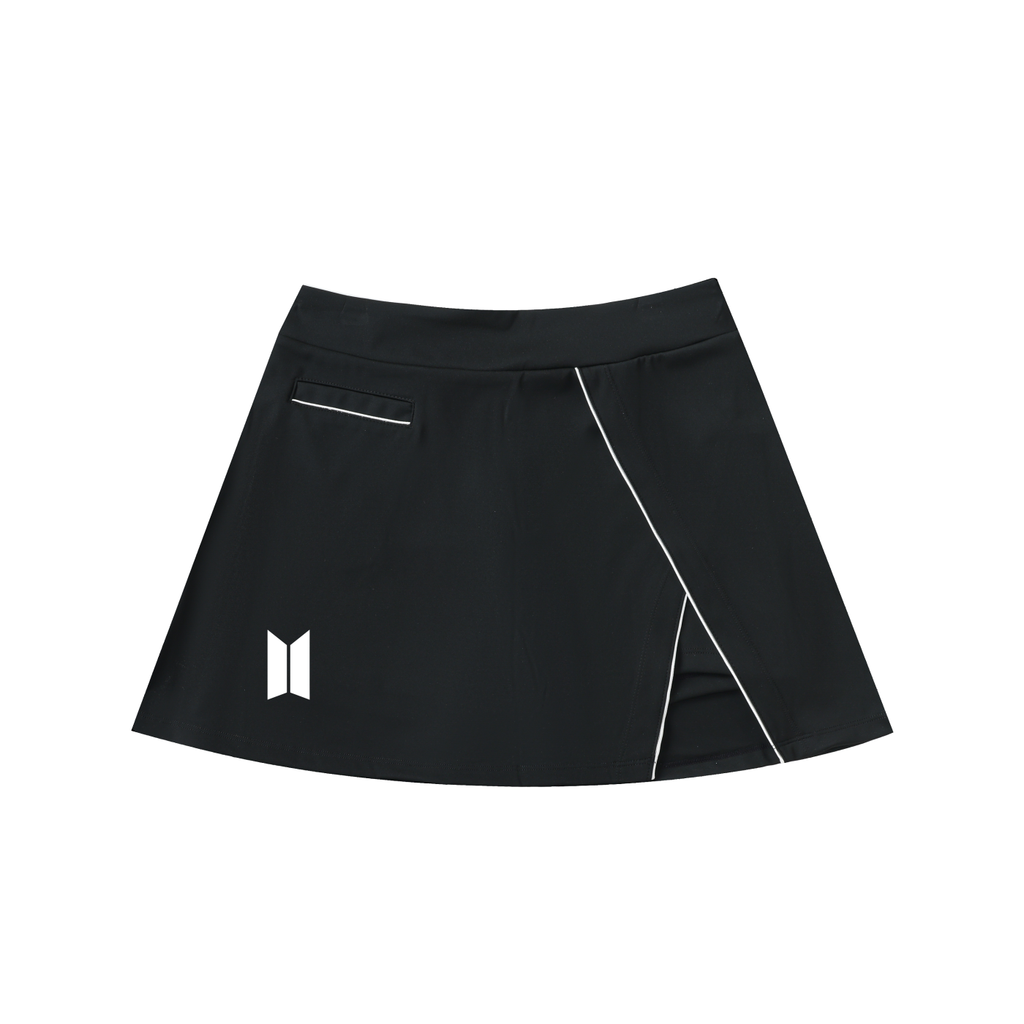 High-Waist Pocketed A-Line Skirt