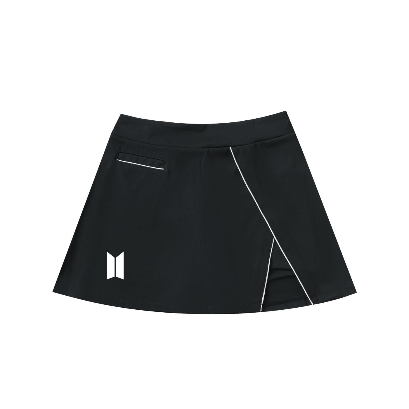 High-Waist Pocketed A-Line Skirt